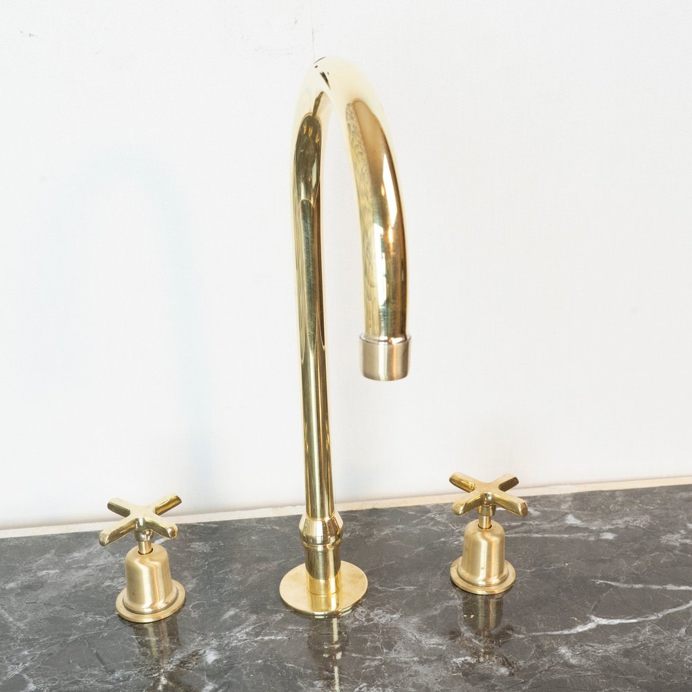 Widespread Brass Bathroom Faucet - Unlacquered Brass Bathroom Faucet