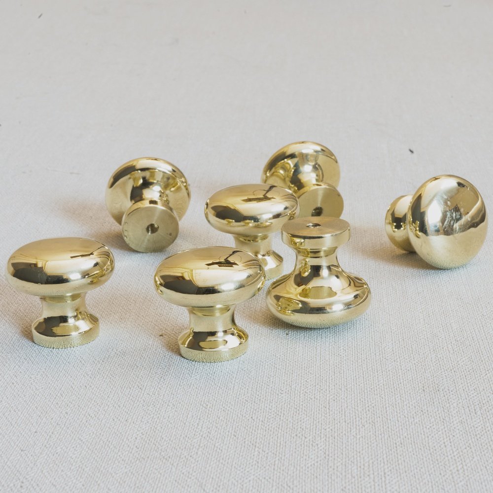 Unlacquered Brass Cabinet Knobs (Pack of 4)