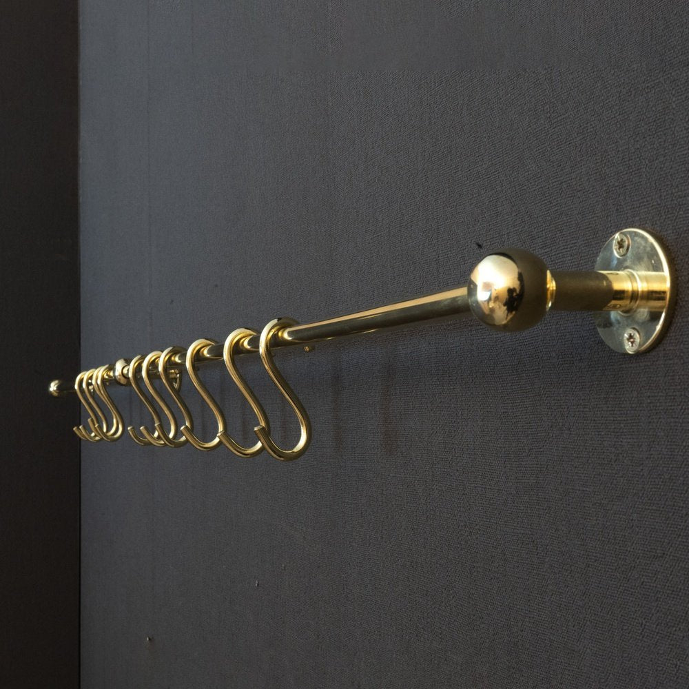 Set of 3 Handcrafted Unlacquered Brass Hooks For Wall - Brass Hooks For  Bathroom