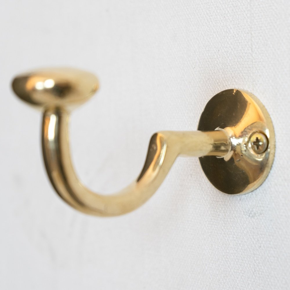 Handcrafted Unlacquered Brass Hooks For Wall - Brass Hooks For