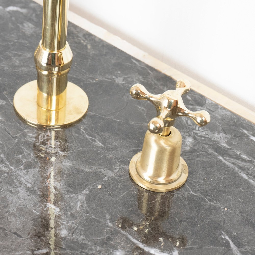 Solid Unlacquered Brass Faucet Widespread