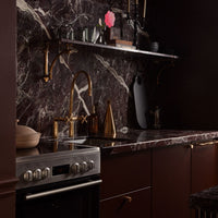 Unlacquered Brass Bridge Kitchen Faucet - Brassna