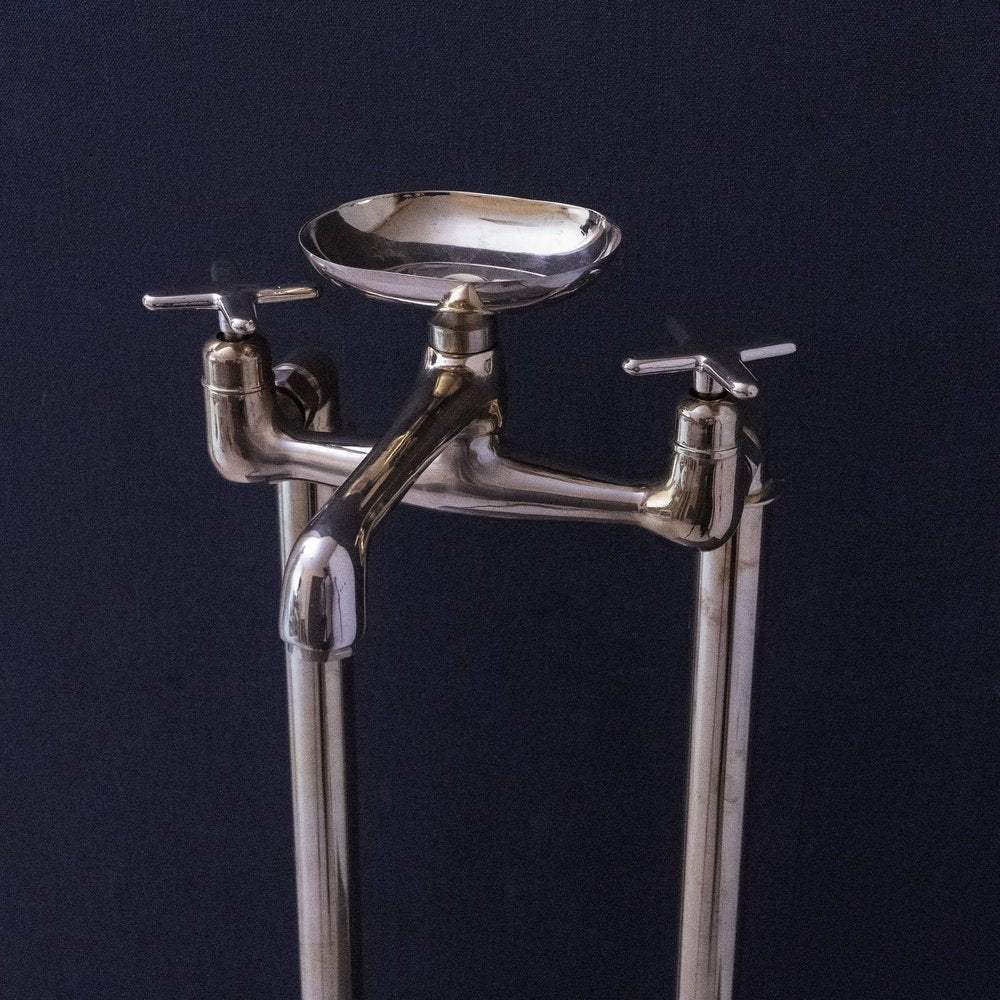 Unlacquered Brass Floor Mount Bath Tub Filler - Brassna